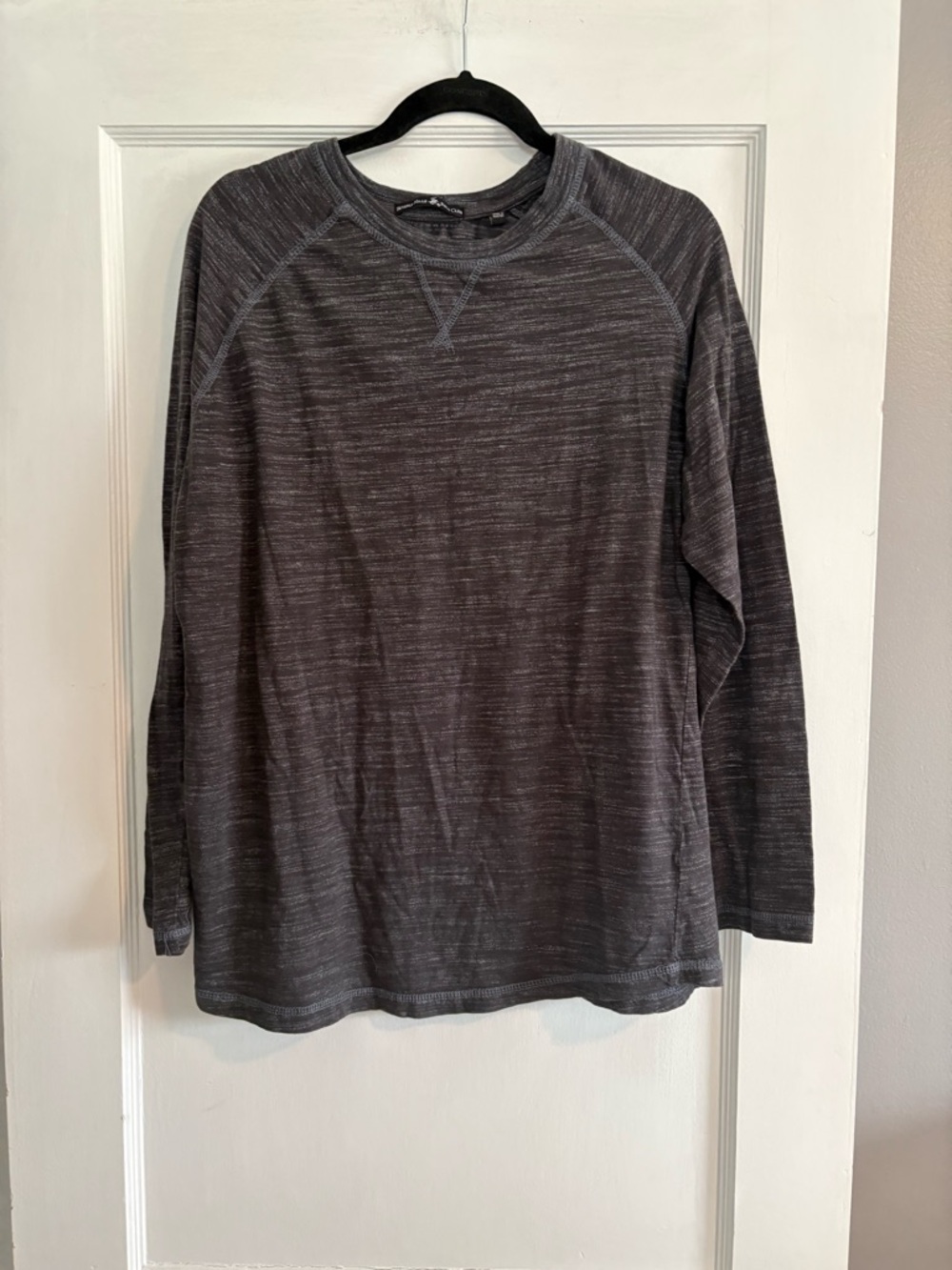 Beverly Hills Polo Club Men's Long-Sleeve Heathered Gray Long Sleeve Size 2X